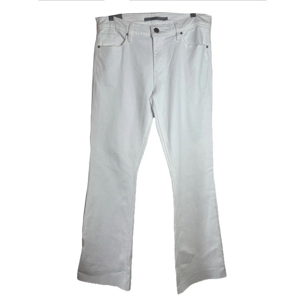 NWT $195 HUDSON Nico Mid-Rise Bootcut Barefoot White Jeans Women's Size 29